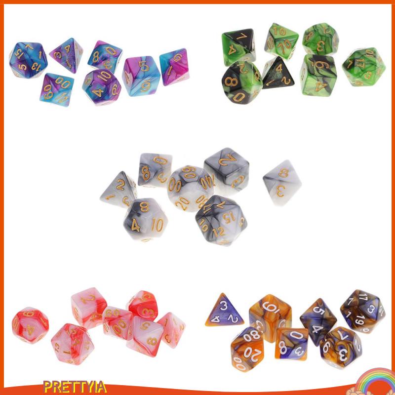 Set 7 Viên Xúc Xắc Đa Diện Cho D & D TRPG MTG Party