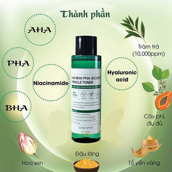 Combo Giảm Mụn, Làm Sạch Sâu Some By Mi AHA-BHA-PHA 30 Days Miracle (Sữa rửa mặt 100ml, Toner 150ml, Serum 50ml)