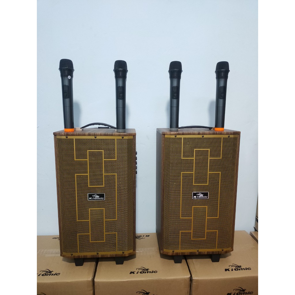 Loa kéo k89 kiomic kèm 2 micro không dây UhF