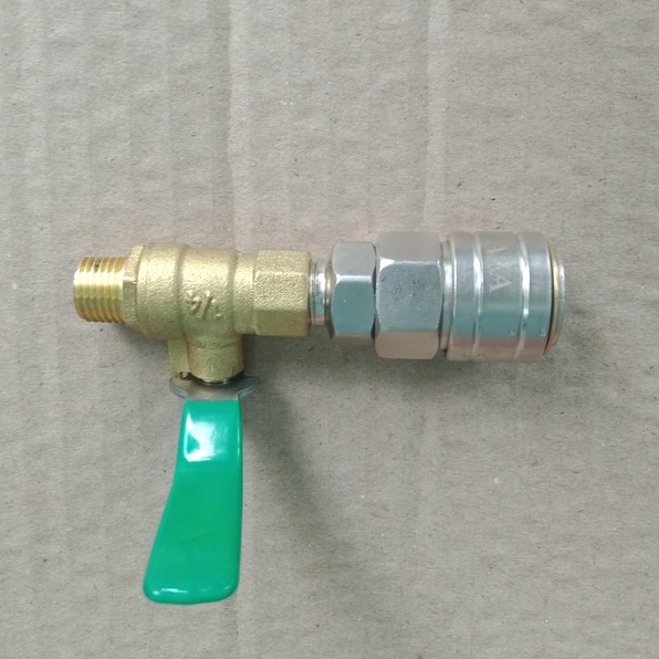 Bộ đầu nối nhanh dâymáy nén khí ren ngoài 13mm, có khóa