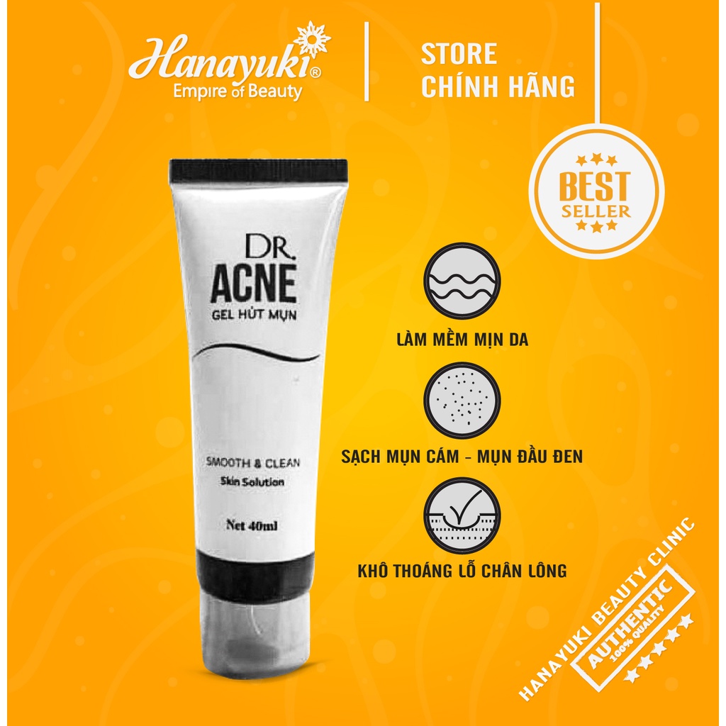 Sỉ- Gel hút mụn tinh than tre tro núi lửa Dr Acne cực sạch hiệu quả chính hãng - Hanayuki Beauty Clinic