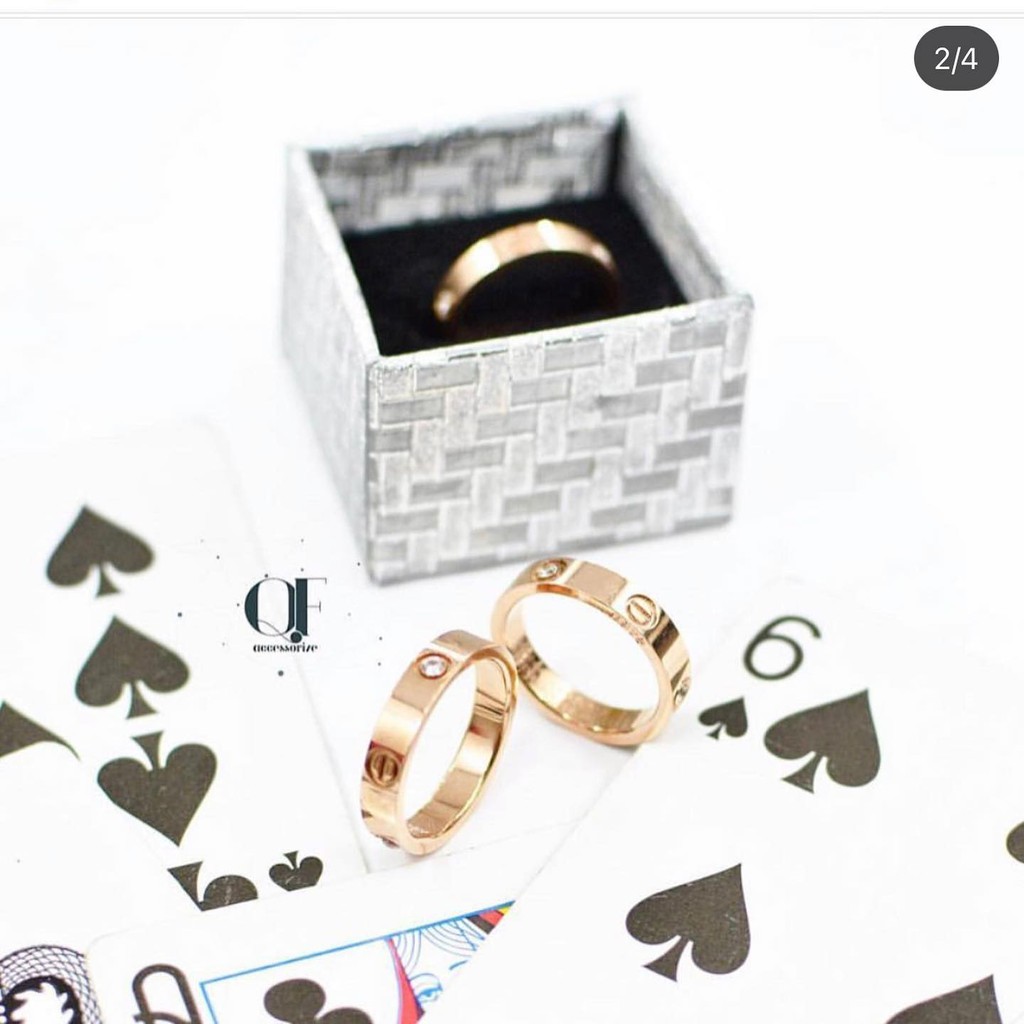 Nhẫn Thời Trang Nam-Nũ Titan Silver/Rose/Gold Hình Thật Tự Chụp Tại Cửa Hàng