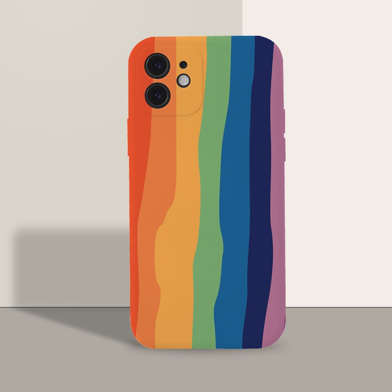 Ốp điện thoại tpu màu cầu vồng cho IPhone 11 Pro Max XS Max XR X/XS 66S 7 8 8+ SE 2020 | BigBuy360 - bigbuy360.vn