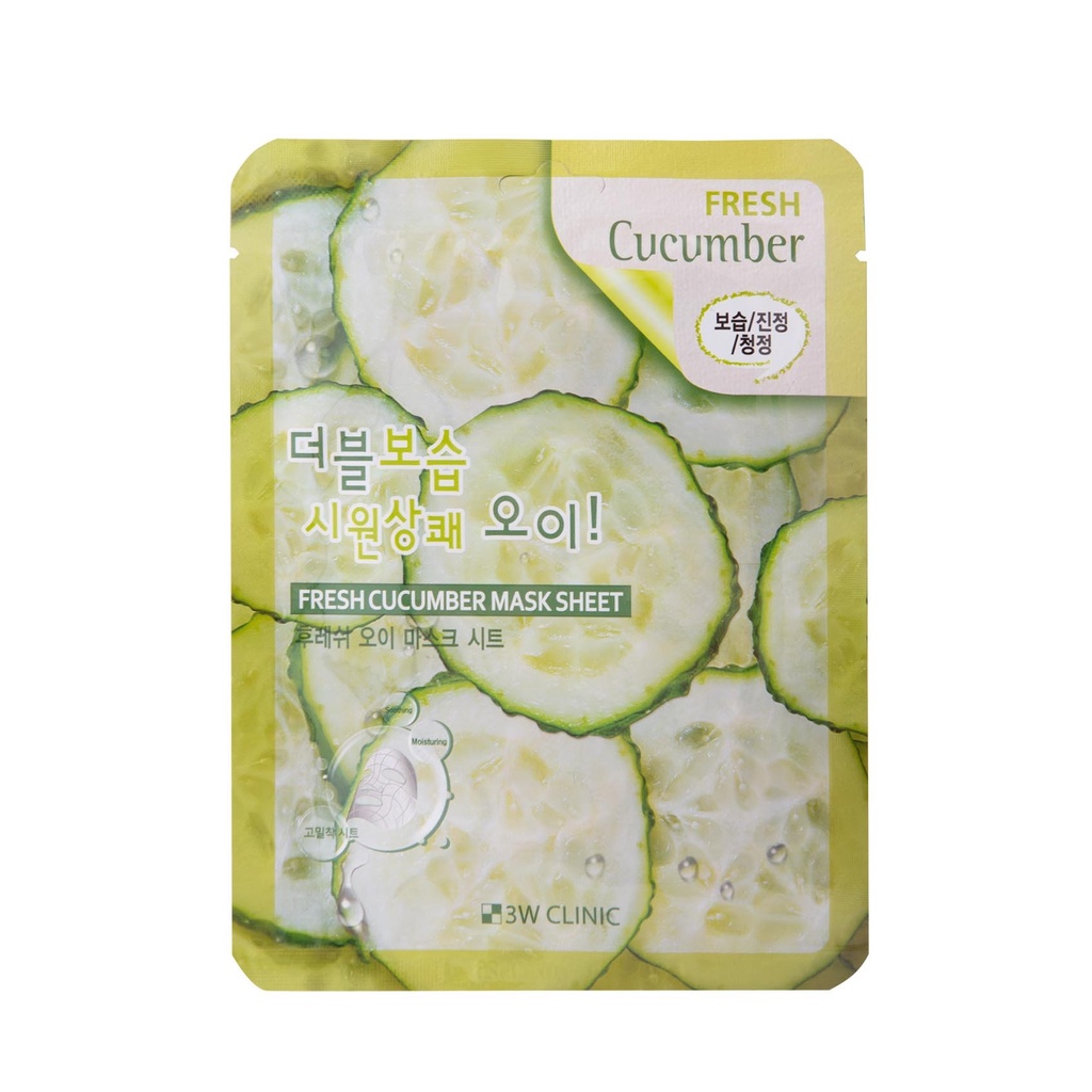 [Hàng Chính Hãng] Mặt Nạ Dưỡng Ẩm Trắng Da Hàn Quốc 3W Clinic Mask Sheet 23ml