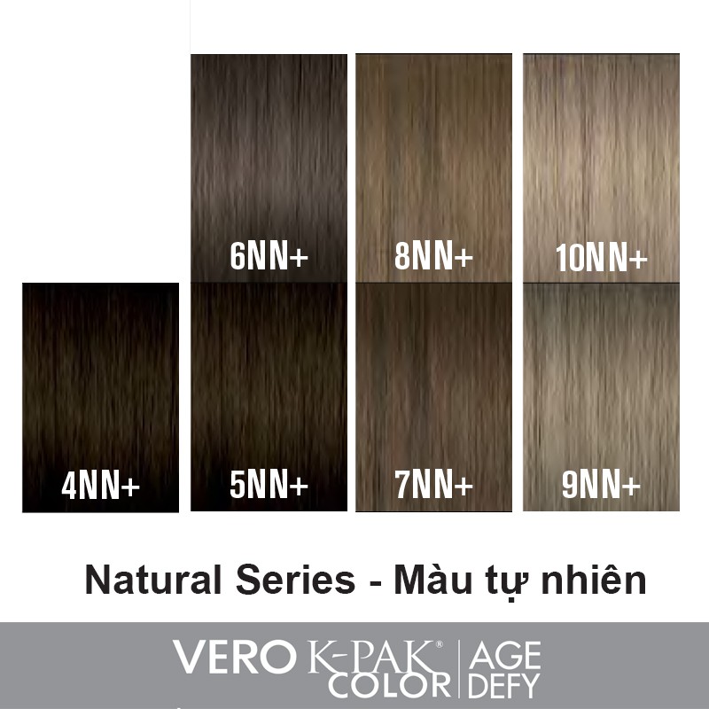Natural Series NN - Màu nhuộm phủ bạc thời trang JOICO Vero K-Pak Color Age Defy (Tông màu tự nhiên)