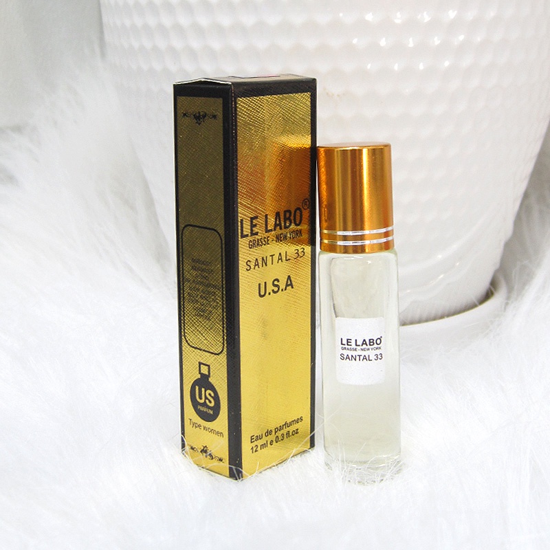 Tinh dầu nước hoa lăn cho cả nam và nữ U.S.A LELABO Santal 33 Grasse New York Eau de parfume for unicex 12ml