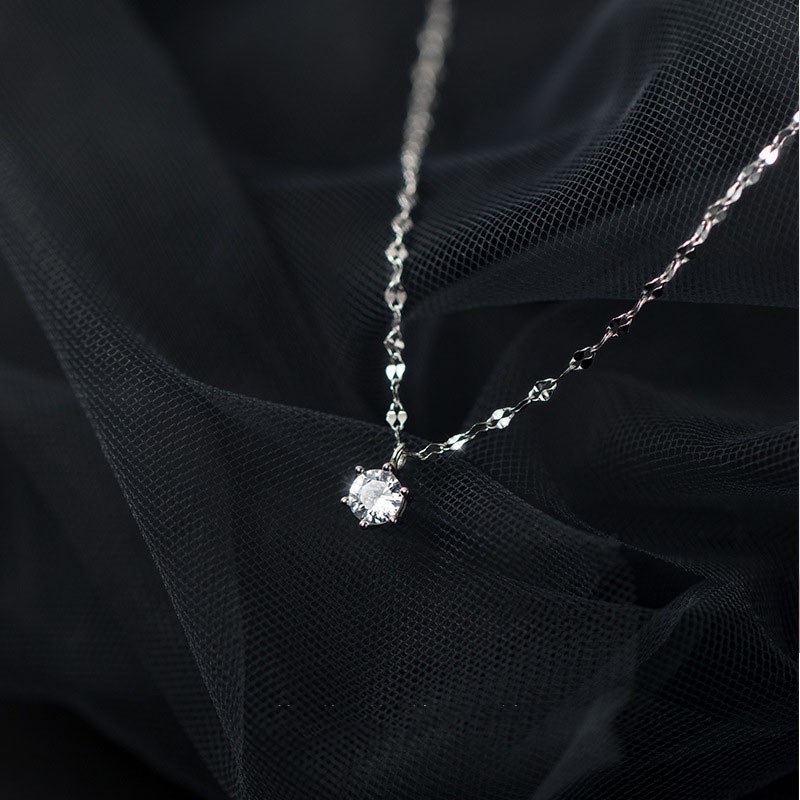 Dây chuyền bạc S925 dây chuỗi đá lạ mắt D8183 - AROCH Jewelry