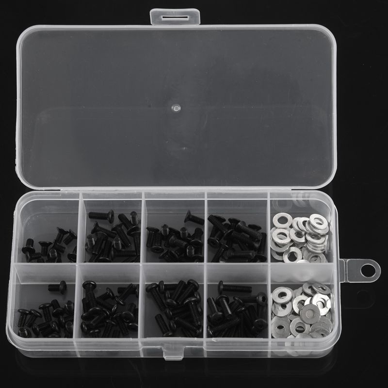 Set 180 Ốc Vít Chuyên Dụng Cho Xe Điều Khiển Từ Xa 1 / 10 HSP Traxxas Tamiya HPI Kyosho D90 SRC10