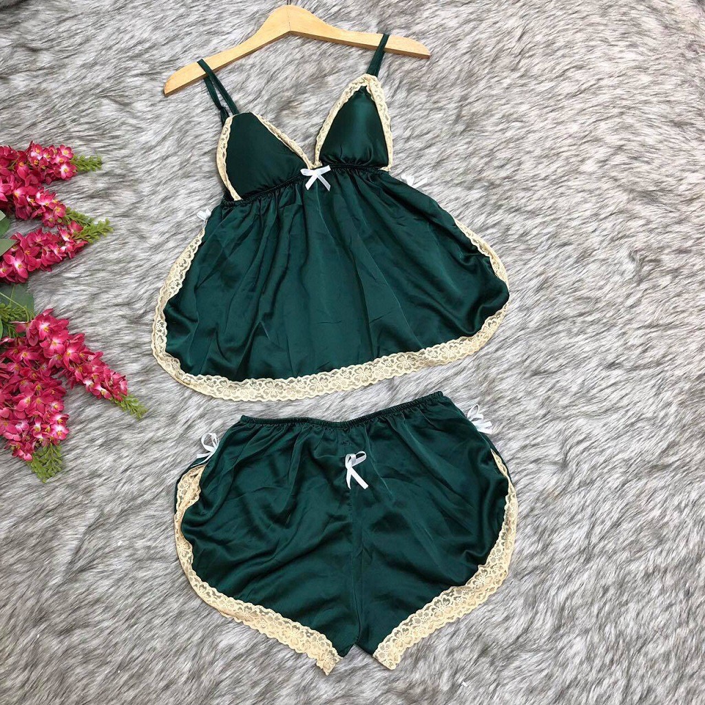 Đồ ngủ sexy ❣️FREE SHIP❣️Đồ ngủ nữ sexy lụa satin cao cấp Freesize 40-60 kg | BigBuy360 - bigbuy360.vn
