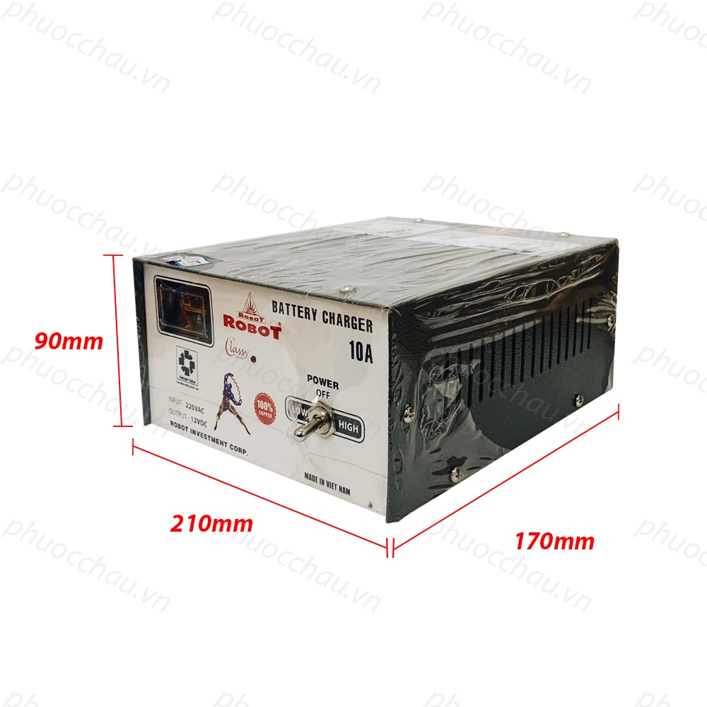 MÁY SẠC ẮC QUY ROBOT TĂNG GIẢM 10A