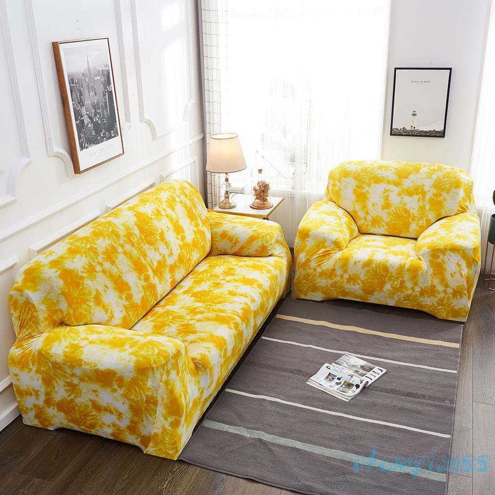 Vỏ Bọc Ghế Sofa Mỏng Co Giãn Màu Vàng Bảo Vệ Toàn Diện