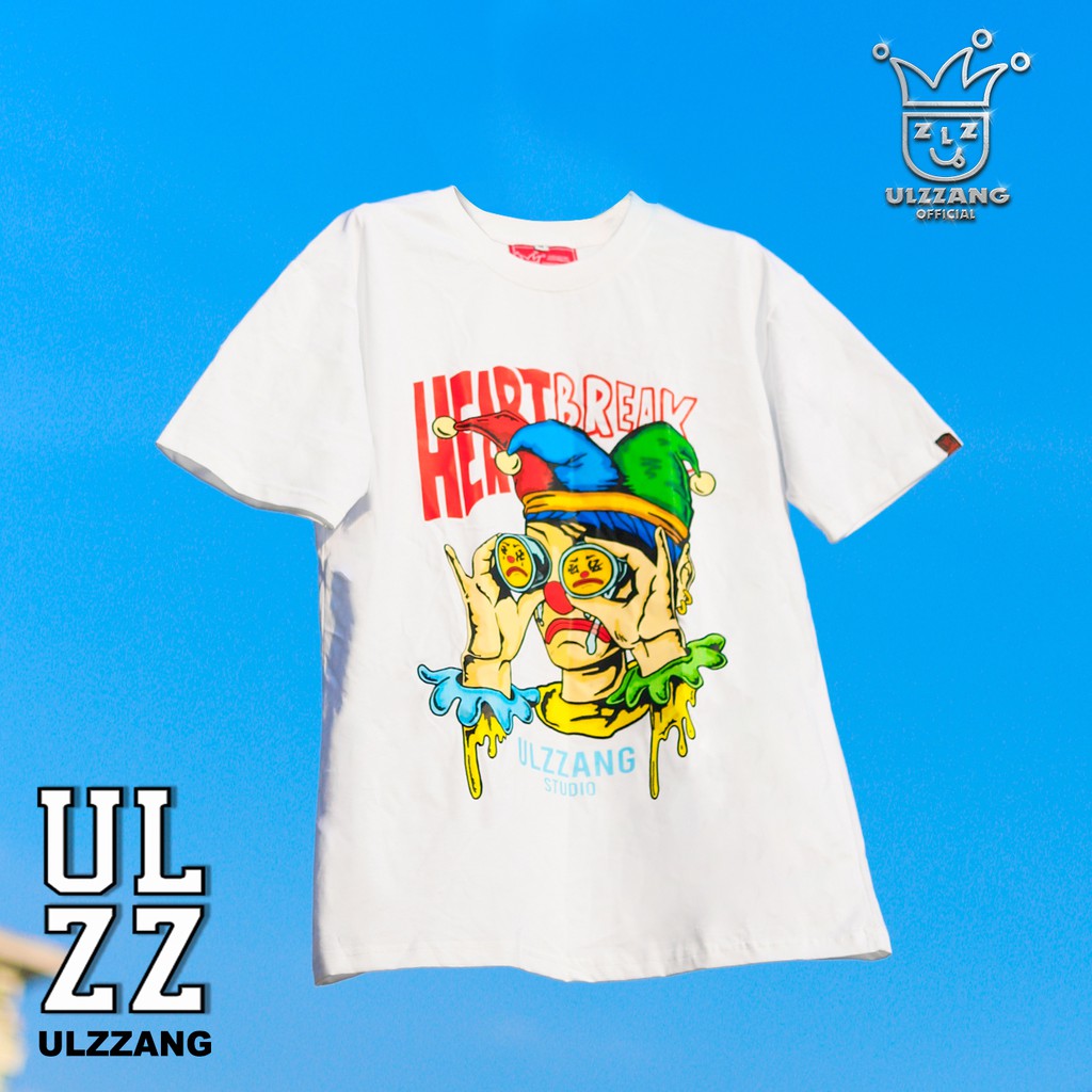 Áo thun local brand ULZZ ulzzang heart break dáng unisex tay lỡ U-18