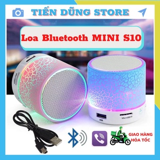 Hình ảnh [Giảm Giá Sập Sàn] Loa Bluetooth Mini S10 Có Led - Tặng Kèm Dây Sạc