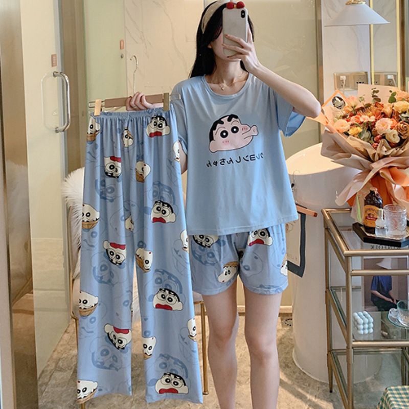 set bộ 3 món mặc nhà hoạt hình dễ thương(hàng đặt trước) | BigBuy360 - bigbuy360.vn