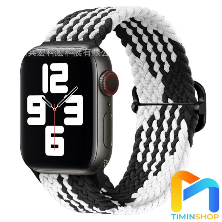 Dây đeo Apple Watch series 3/ 4/ 5/ 6/ 7/ SE - Dệt bằng Nylon, khóa trượt