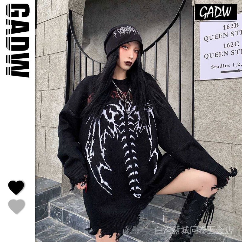 Áo sweater dáng rộng in chữ phong cách hiphop đường phố Mỹ phóng khoáng thời trang mùa đông cho nam nữ