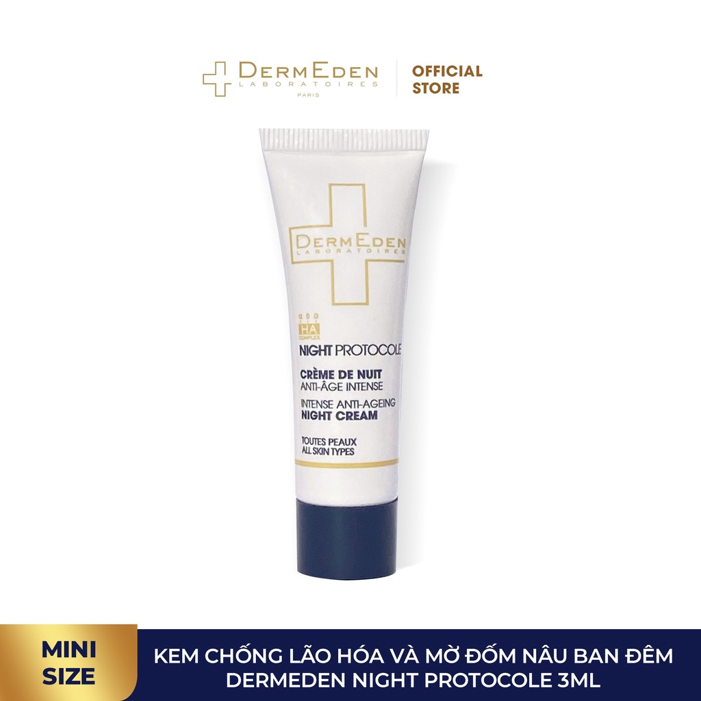 Chăm sóc da ban đêm chống lão hóa DERMEDEN Night Protocole Retinol 1% + Niacinamide 5% + HA 1%