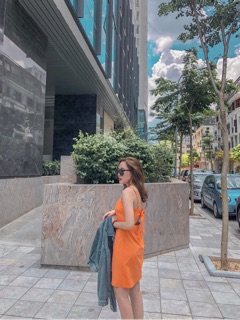 Váy 2 dây buộc nơ lưng