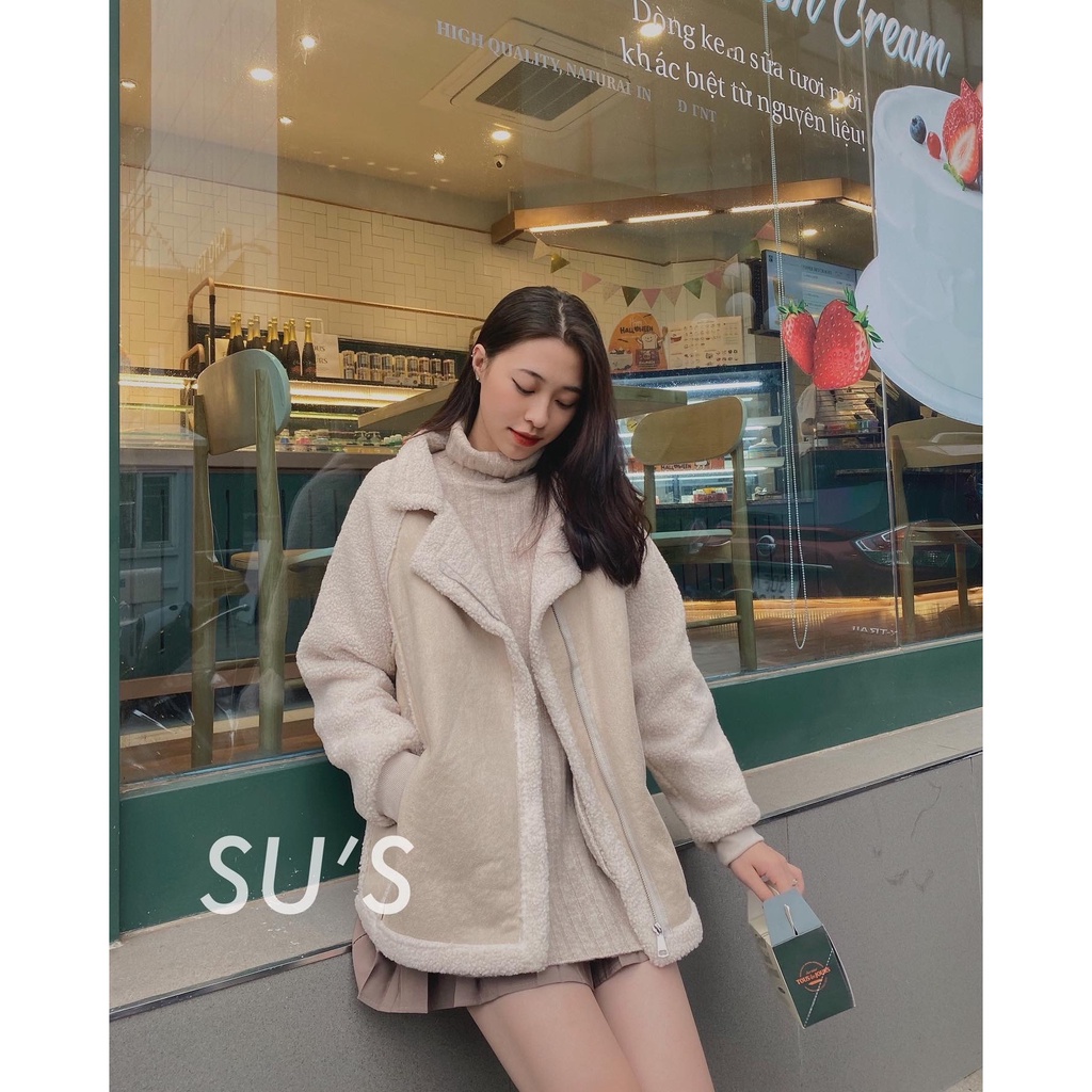 Áo khoác da lộn lót lông cừu A2085 SUSTORE | BigBuy360 - bigbuy360.vn