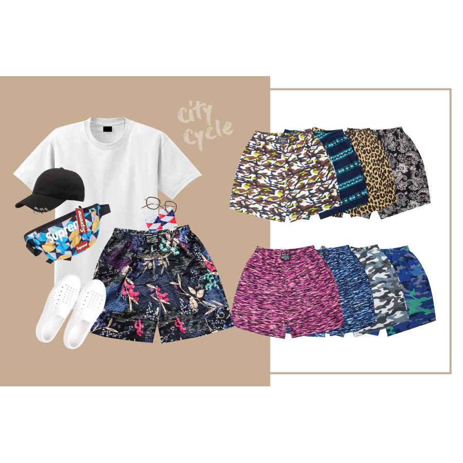 Quần đùi nam nữ thun họa tiết City Cycle - Quần ngủ nam nữ Unisex form rộng Local Brand
