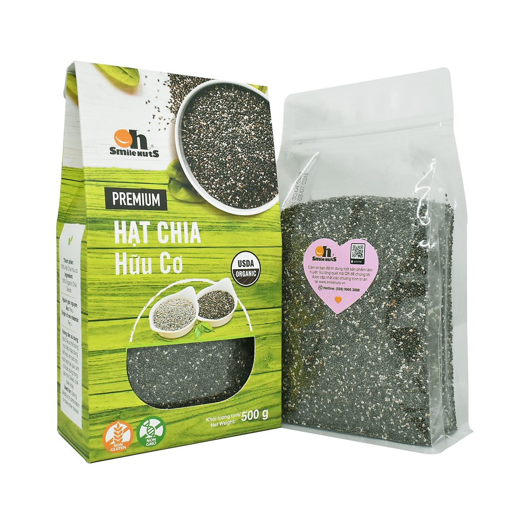 Hạt Chia Đen Hữu Cơ 500g Vùng Nam Mỹ Peru giúp cải thiện sức khỏe và thể lực lẫn trí lực