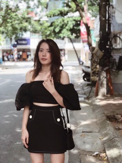 ÁO CROPTOP BẸT VAI (KÈM VIDEO HÌNH THẬT)