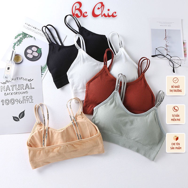 Áo Bra Nữ thiết kế 2 dây không gọng nâng ngực co giãn cao cấp mã Bra B618 BC_CHIC LINGERIE