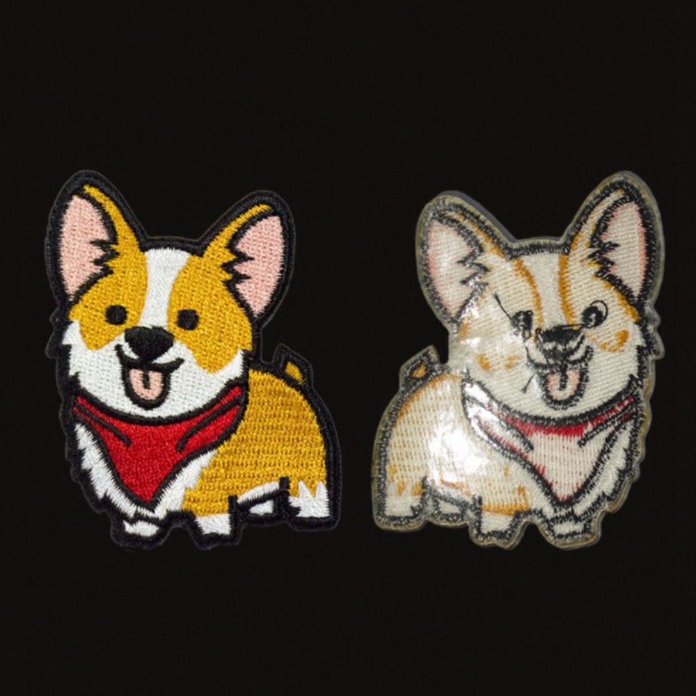 Miếng vá ủi quần áo hình chú chó corgi dễ thương diy
