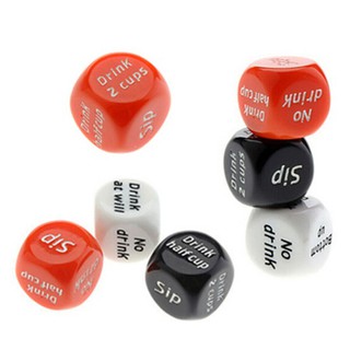Bộ 06 viên xí ngầu uống bia rượu (2cm) hàng màu