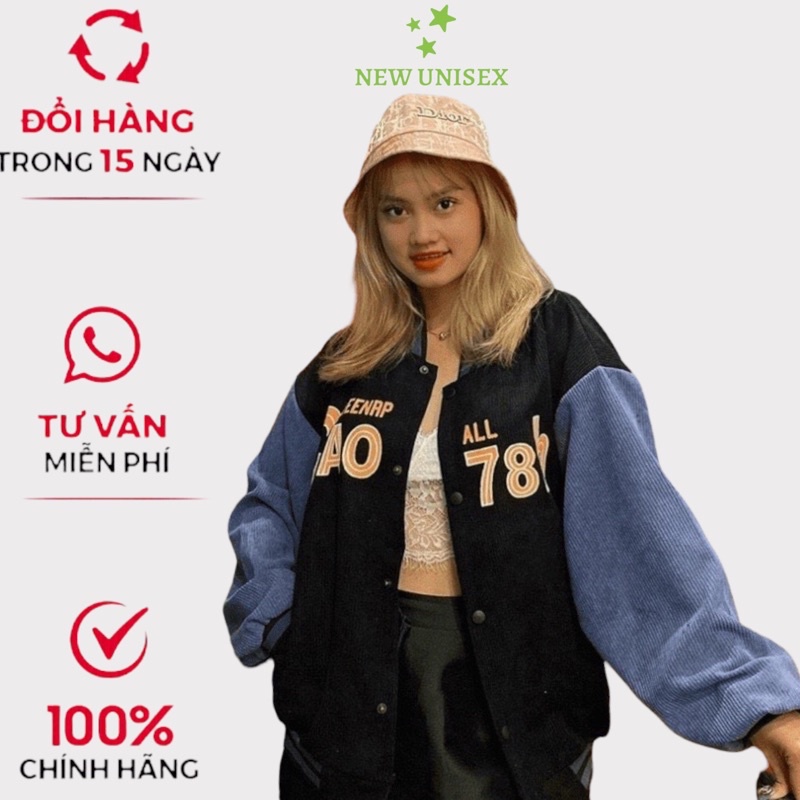 Áo khoác BOMBER nam nữ Unisex Nhung gân CAO CẤP CAO78 - TP259[NewUnisex]