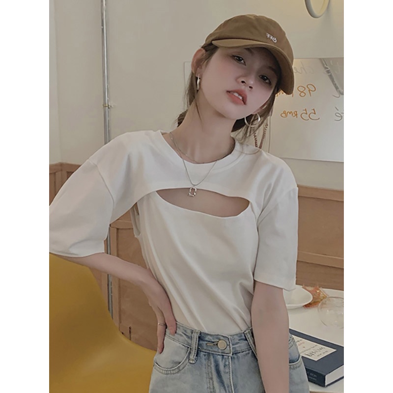 Áo Thun NgắN Tay MàU Trơn ThiếT Kế MớI Xinh XắN