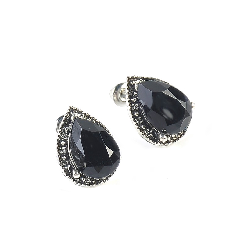 Bộ 4 đôi bông tai đính đá phong cách vintage cho nữ