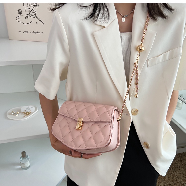 Túi Đeo Vai Hình Thoi Cỡ Nhỏ Màu Vàng Dễ Phối Đồ Thời Trang Cho Nữ