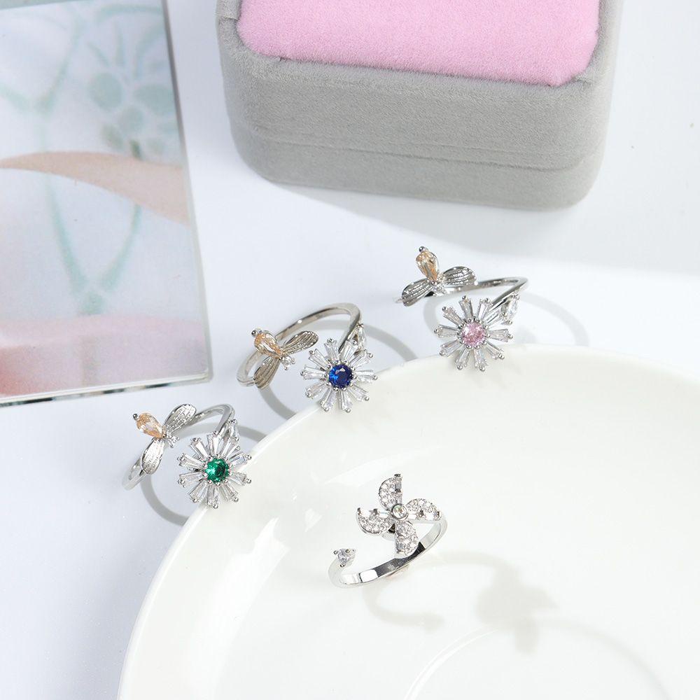 Nhẫn Trang Sức Xoay Tự Do Có Thể Điều Chỉnh Cho Nữ