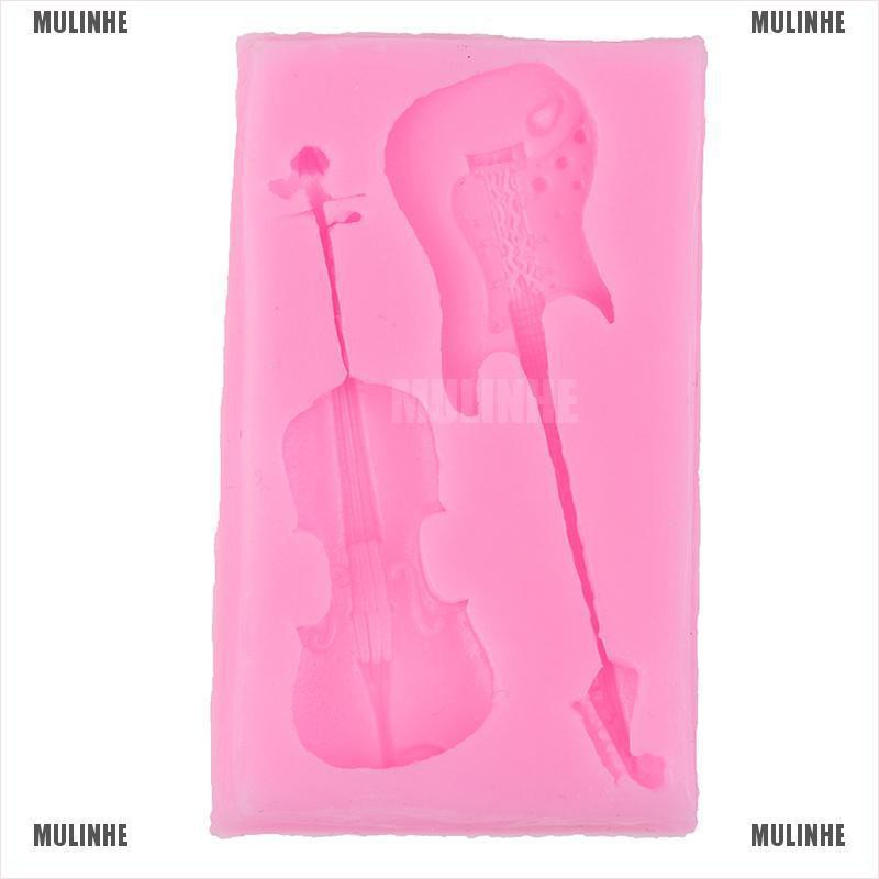 Khuôn Silicone Làm Bánh / Sô Cô La / Sô Cô La Hình Đàn Ghita / Violin