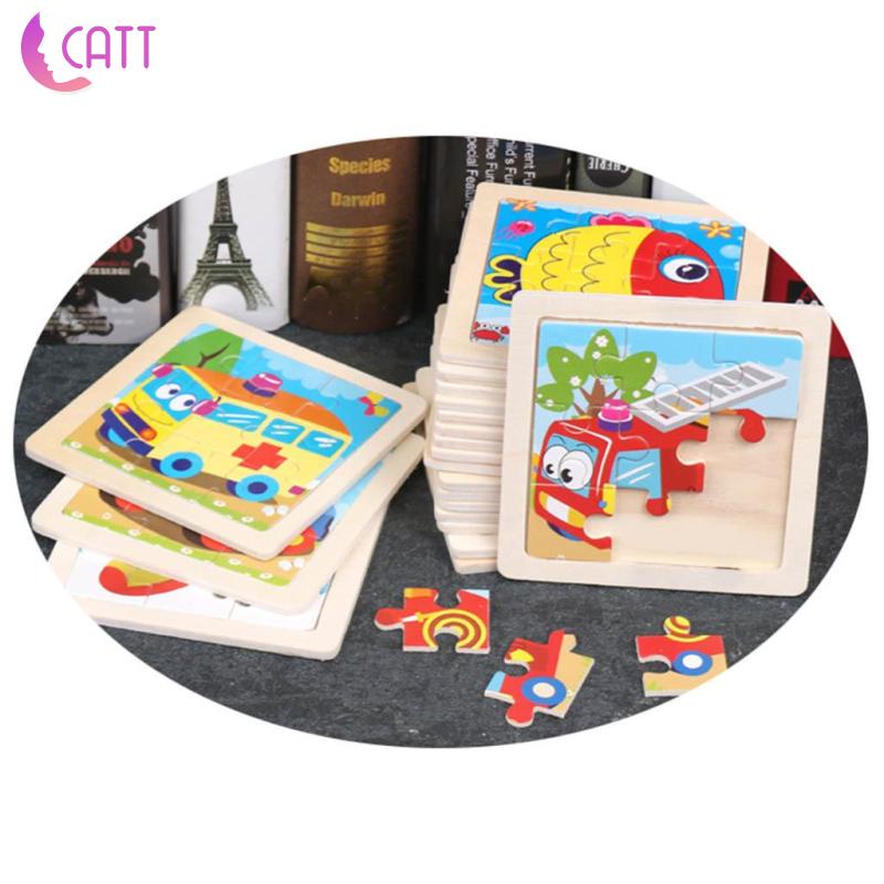 Bộ Đồ Chơi Xếp Hình 9 Mảnh Ghép Bằng Gỗ Hình Động Vật Cho Bé