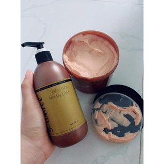 Combo ủ và gội nhỏ nhân sâm đào swhite