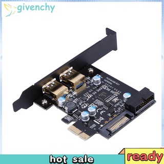 Thẻ Mở Rộng PCI-E Sang USB 3.0 2 Cổng PCI 19 Pin