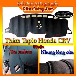 [ BẢO HÀNH 2 NĂM ] Thảm Taplo Honda CRV Da carbon hoặc nhung lông cừu