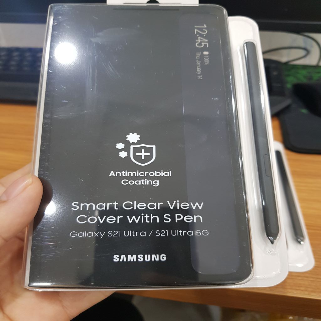 [Mã ELMS5 giảm 7% đơn 300K] Bao Da Clear View Samsung S21 Ultra Kèm S Pen ✅ Kháng Khuẩn ✅ Nguyên Seal Chính Hãng | BigBuy360 - bigbuy360.vn