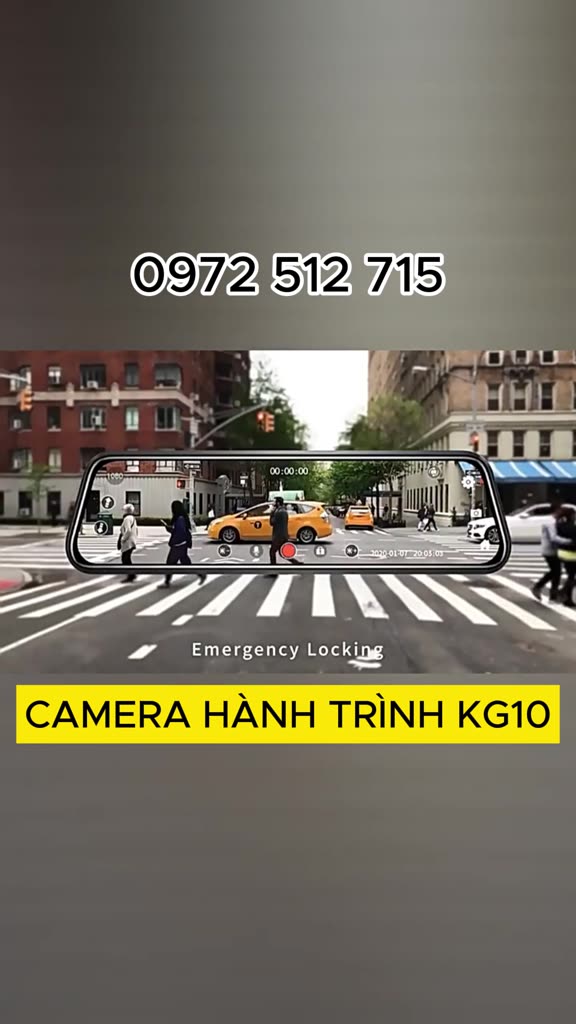 Camera hành trình ô tô KG10 màn hình cảm ứng 10 inch quay 2k cực nét xem video qua wifi có GPS tích hợp camera lùi | BigBuy360 - bigbuy360.vn