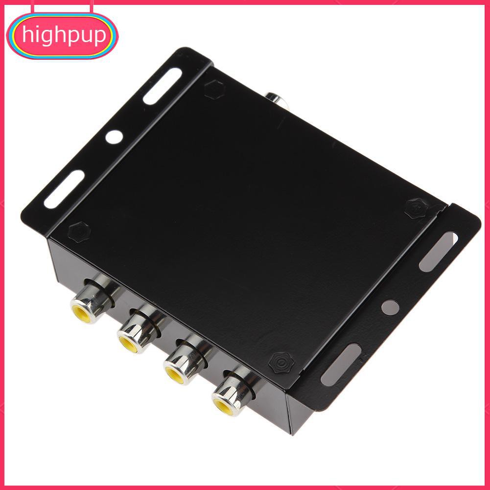 RCA Bộ Chia Tín Hiệu Âm Thanh Dvd Từ 1 Ra 4 Đầu Vào 12v Cho Xe Ô Tô