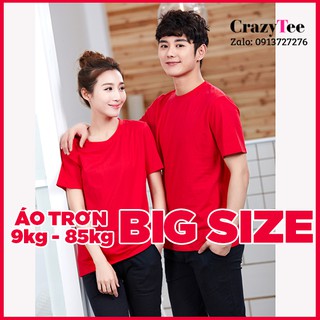 Áo Thun Trơn Màu Đỏ - Có Big Size Người Mập Béo Ngoại Cở Size Đại
