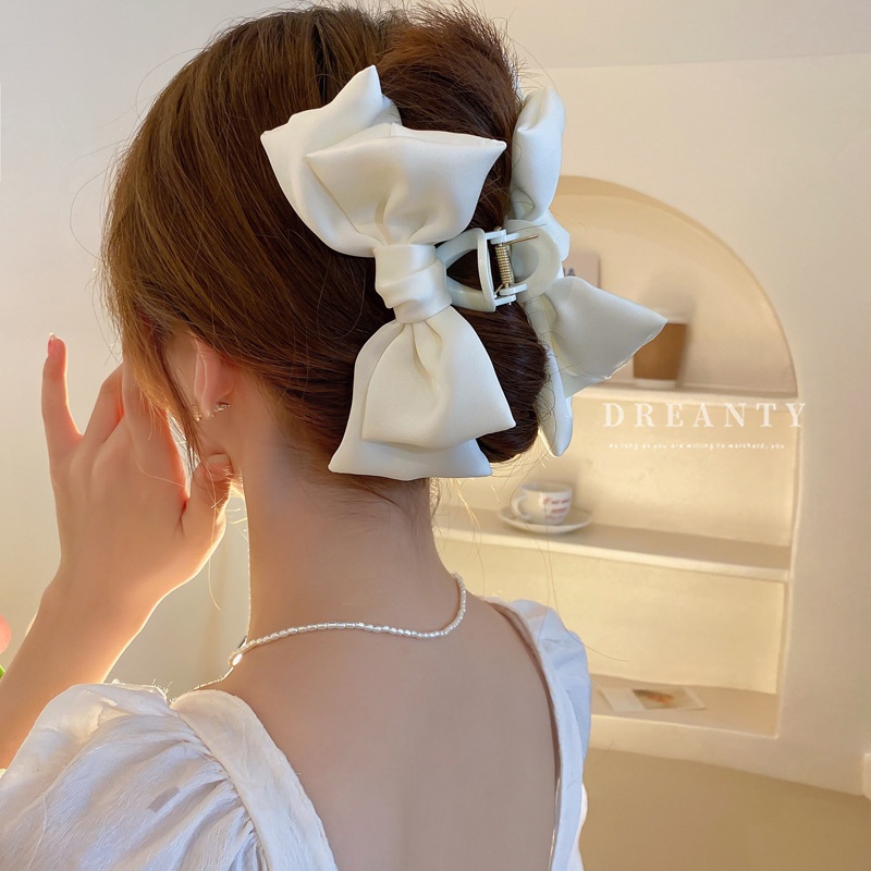 Kẹp Tóc Hình Cá Mập Đính Nơ Cỡ Lớn Thời Trang Cho Nữ