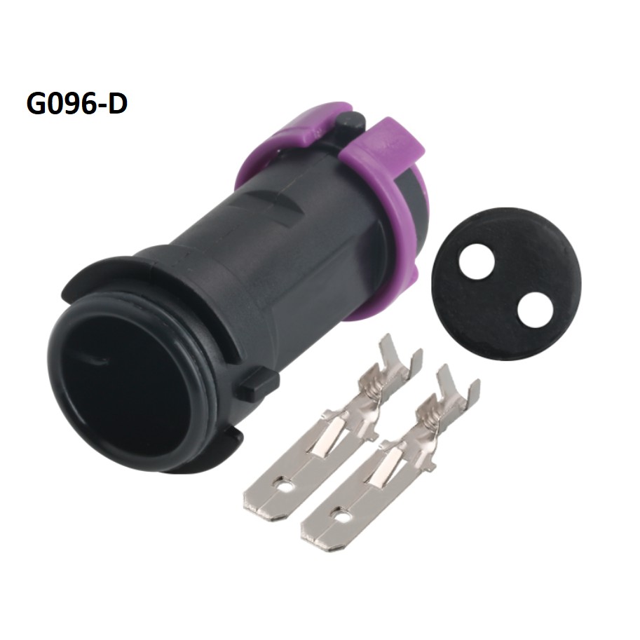 G096-Giắc cắm đèn sương mù tròn 2 lỗ