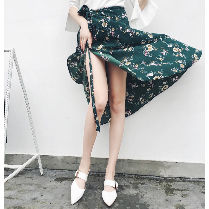 ONE PIECE Chân Váy Voan Lưng Cao In Họa Tiết Vintage Cho Nữ | BigBuy360 - bigbuy360.vn