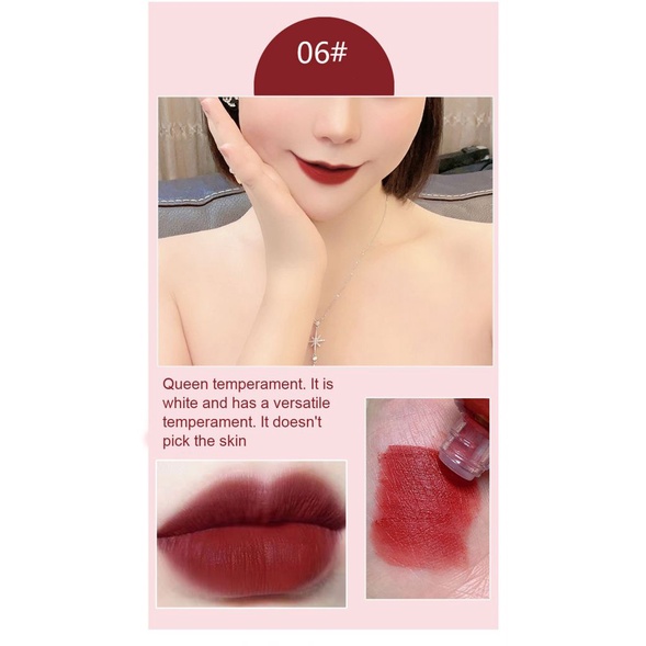 Son kem KAKASHOW ANNIES trang điểm lì mịn chống nước 6 màu tùy chọn