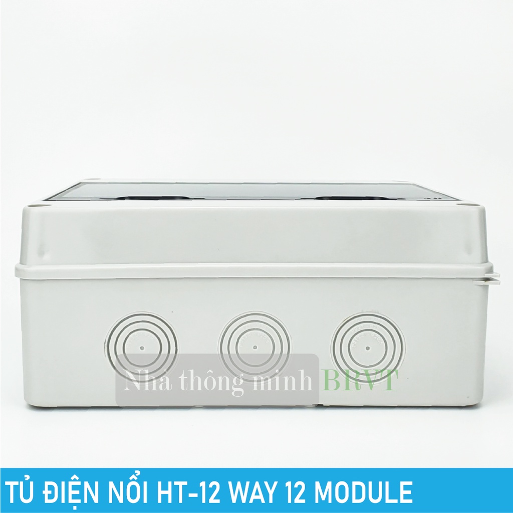 Tủ điện nhựa chống nước HT-12 WAY 12 module – Hộp điện lắp nổi