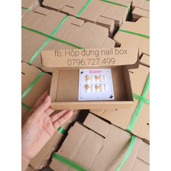 Hộp gói hàng,hộp gói móng úp,hộp gói nail box ,hộp giấy gài