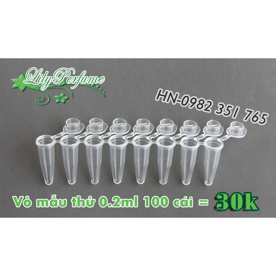 100 Vỏ nhựa đựng mẫu thử nước hoa 0.2ml